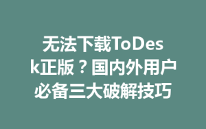 无法下载ToDesk正版？国内外用户必备三大破解技巧-ToDesk官网 - ToDesk下载