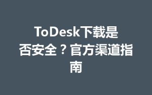 ToDesk下载是否安全？官方渠道指南-ToDesk官网 - ToDesk下载