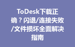ToDesk下载正确？闪退/连接失败/文件损坏全面解决指南-ToDesk官网 - ToDesk下载