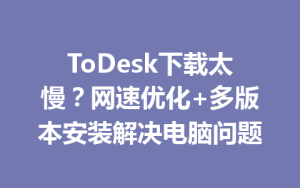 ToDesk下载太慢？网速优化+多版本安装解决电脑问题-ToDesk官网 - ToDesk下载