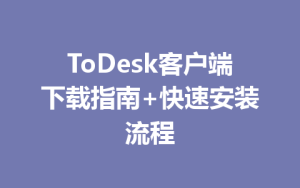 ToDesk客户端下载指南+快速安装流程-ToDesk官网 - ToDesk下载