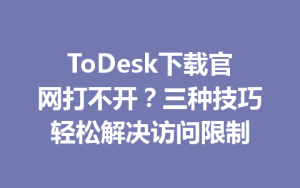 ToDesk下载官网打不开？三种技巧轻松解决访问限制-ToDesk官网 - ToDesk下载