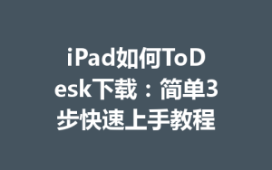 iPad如何ToDesk下载：简单3步快速上手教程-ToDesk官网 - ToDesk下载
