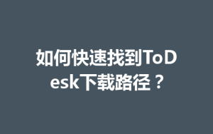 如何快速找到ToDesk下载路径？-ToDesk官网 - ToDesk下载