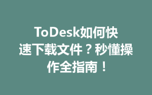 ToDesk如何快速下载文件？秒懂操作全指南！-ToDesk官网 - ToDesk下载