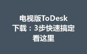电视版ToDesk下载：3步快速搞定看这里-ToDesk官网 - ToDesk下载