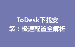 ToDesk下载安装：极速配置全解析-ToDesk官网 - ToDesk下载