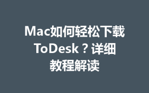 Mac如何轻松下载ToDesk？详细教程解读-ToDesk官网 - ToDesk下载